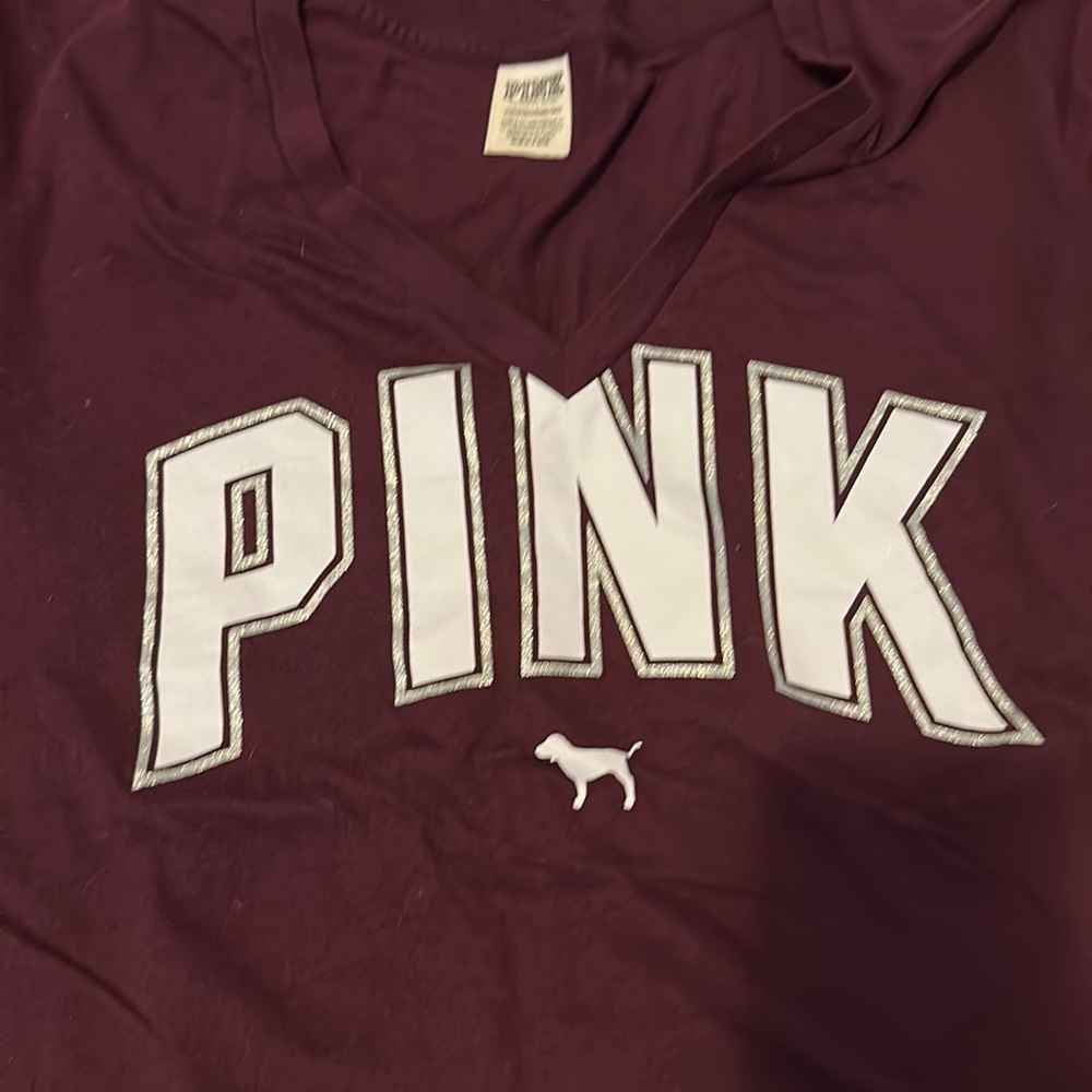 Pink brand xs vneck oversized tshirt